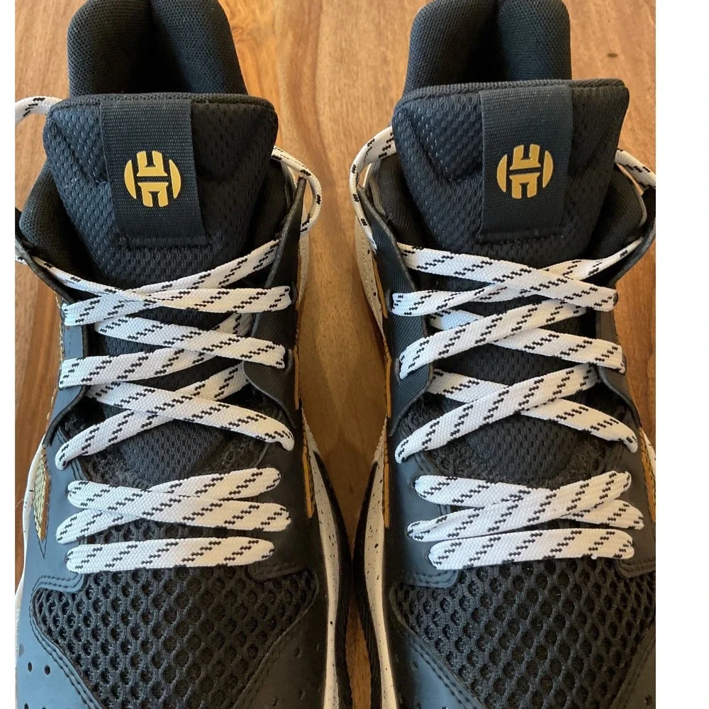 Adidas Harden Stepback Mens Basketball Shoes Black Gold FX7655 Size 9